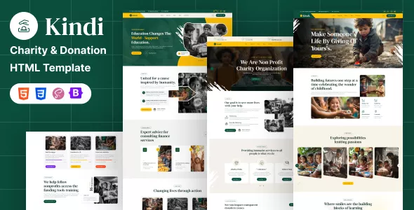 Kindi - Charity & Donation HTML Template