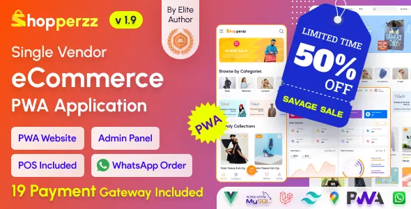 Shopperzz - PWA eCommerce CMS with POS & WhatsApp Ordering