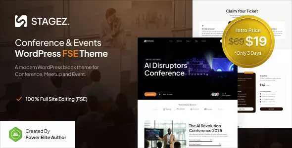 Stagez - Conference and Event FSE WordPress Theme