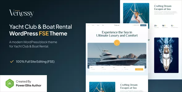 Venessy - Yacht Club & Boat Rental FSE WordPress Theme