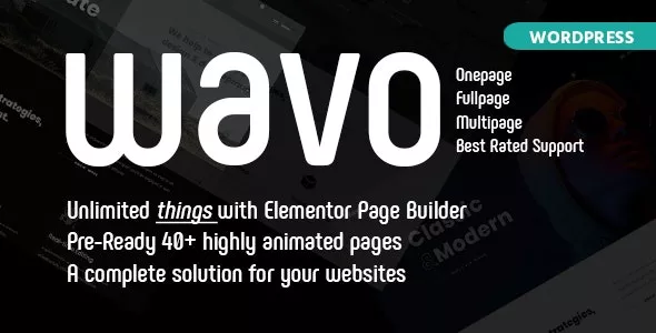 Wavo - Creative Portfolio & Agency WordPress Theme