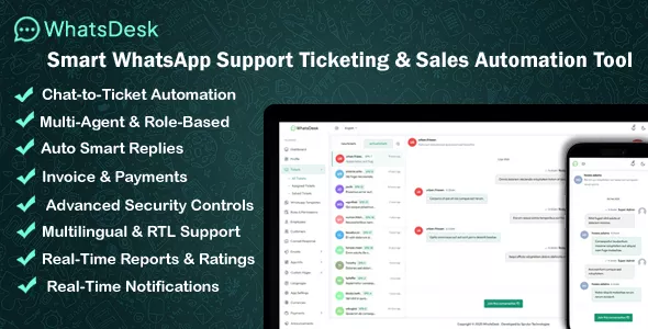 WhatsDesk - Smart WhatsApp Support Ticketing & Sales Automation Tool