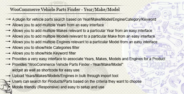 WooCommerce Vehicle Parts Finder