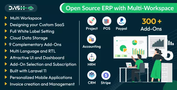 WorkDo Dash SaaS - Open Source ERP with Multi-Workspace