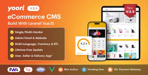 YOORI eCommerce - Single & Multi-Vendor PWA Marketplace CMS