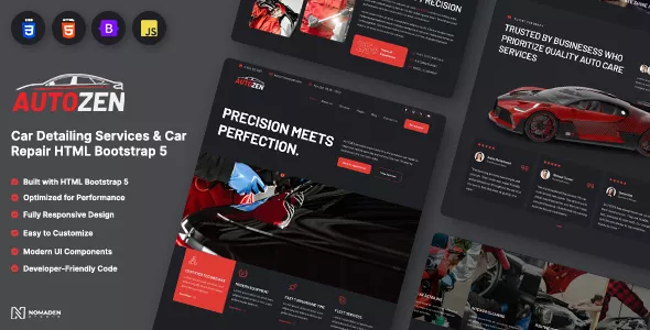 Autozen - Car Detailing & Auto Repair HTML Bootstrap 5 Template