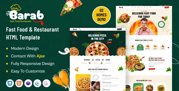 Barab - Fast Food & Restaurant HTML Template