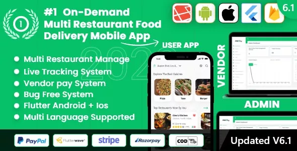 MealUp - Multiple Restaurants Food Delivery Flutter App