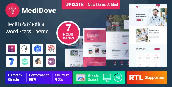 MediDove - Health & Medical WordPress Theme + RTL
