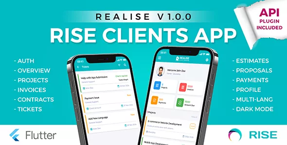 REALISE - RISE CRM Customer Mobile App for Android and IOS