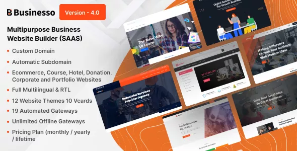 Businesso - Business Website SaaS (Multitenancy)