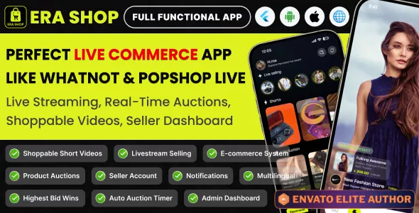 Era Shop - Live Streaming, Short Video Based E-commerce Store Multi Vender