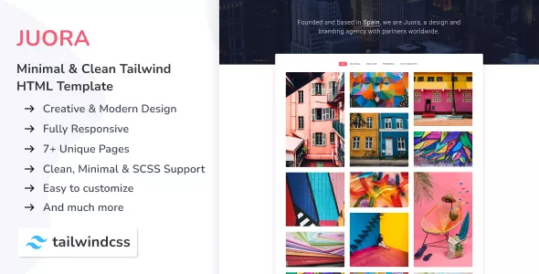 Juora - Minimal Tailwind CSS 3 Template