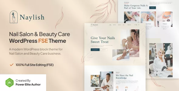 Naylish - Nail Salon & Beauty Care Gutenverse FSE WordPress Theme