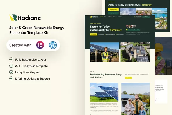 Radianz - Solar & Green Renewable Energy HTML Template