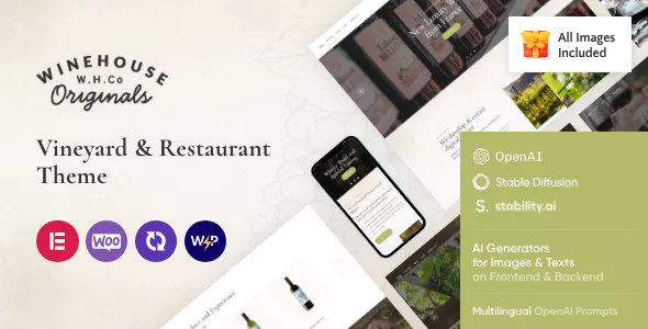 Wine House - Vineyard & Restaurant Liquor Store WordPress Theme