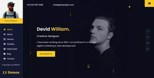 Wokoya - Personal Portfolio vCard HTML Template