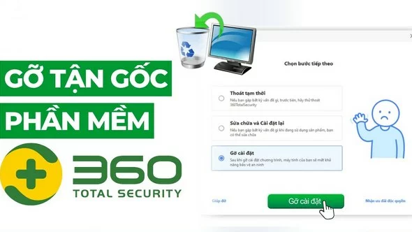 Cách gỡ bỏ 360 Total Security trên Windows triệt để