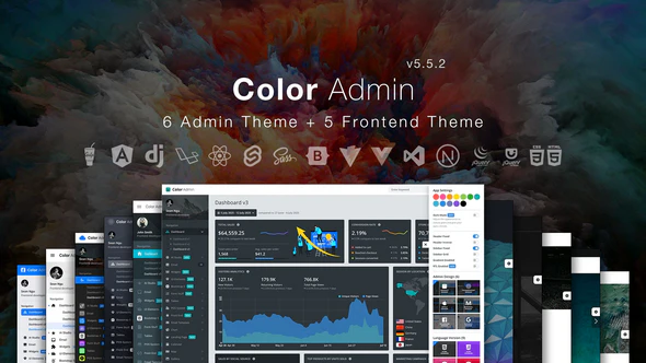 Color Admin - Admin Panel Template + Front End