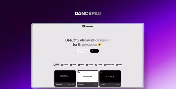 Dancepad - Beautiful elements designed for Breakdance