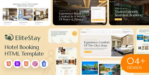 EliteStay - Hotel Booking WordPress Theme