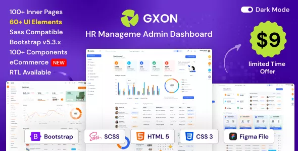 GXON - HR Management Admin Dashboard Bootstrap HTML Template + RTL