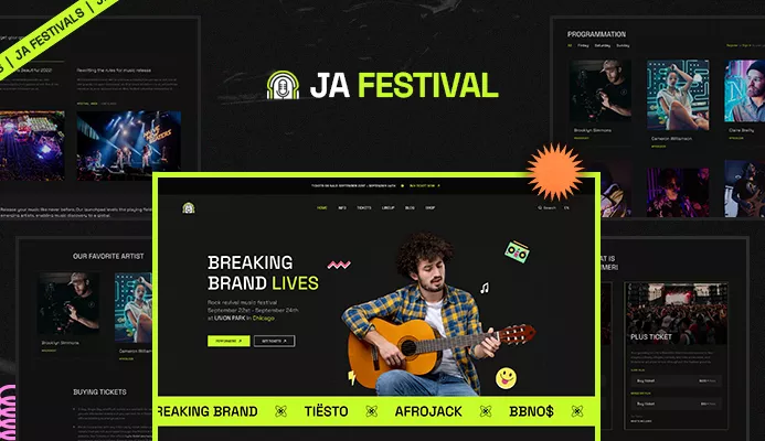 JA Festival - Amazing Joomla Template for Events and Festival