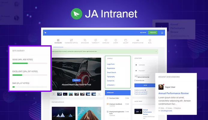 JA Intranet - Dedicated Joomla Intranet Template