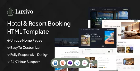 Luxivo - Hotel & Resort Booking HTML5 Template