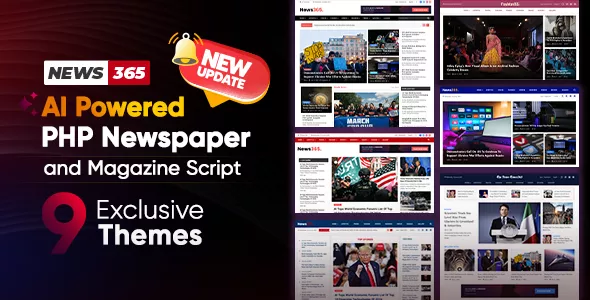 News365 - PHP Newspaper Script Magazine Blog with Video Newspaper
