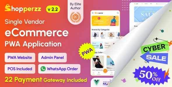 Shopperzz - PWA eCommerce CMS with POS & WhatsApp Ordering