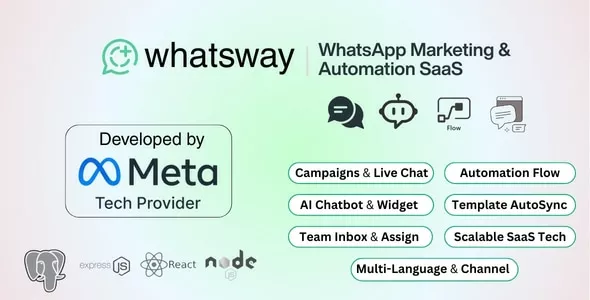 Whatsway - WhatsApp Marketing & Automation SaaS Platform with Bots, Chats, Bulk Sender & AI