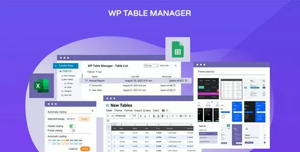 WP Table Manager - WordPress Table Management