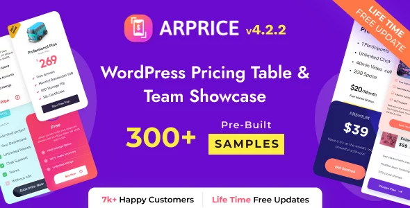 ARPrice - WordPress Pricing Table Plugin