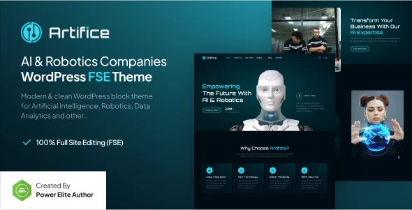 Artifice - AI & Robotics Company Gutenverse FSE WordPress Theme