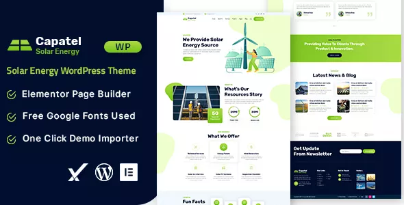 Capatel - Solar Energy WordPress Theme