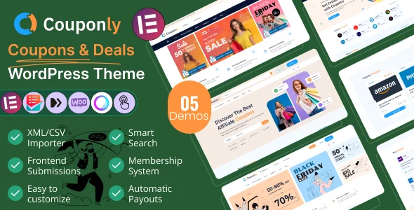Couponly - Coupons, Deals, Discounts & Affiliate WordPress Theme
