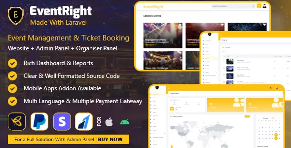 EventRight - Ticket Sales and Event Booking & Management System (SaaS)