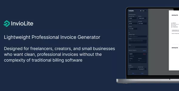 InvioLite - Lightweight Professional Invoice Generator