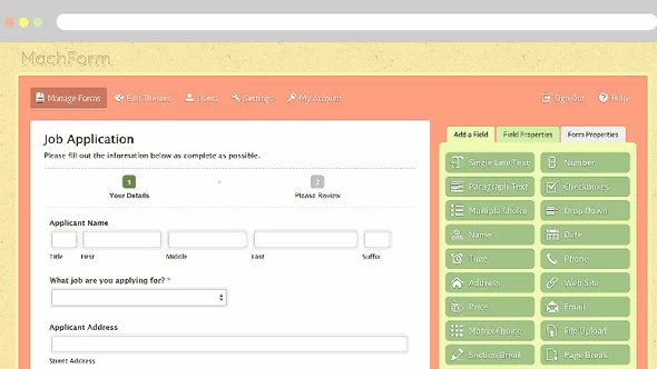 MachForm - HTML Form Builder Online, PHP Form Creator
