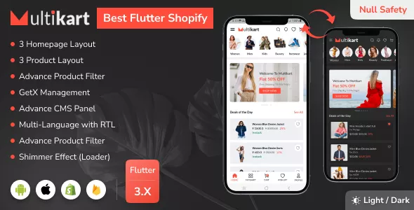 Multikart - Best Shopify Flutter E-commerce Full App