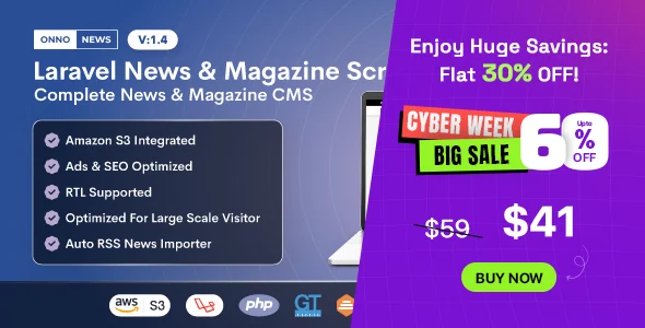ONNO - Laravel News & Magazine Script