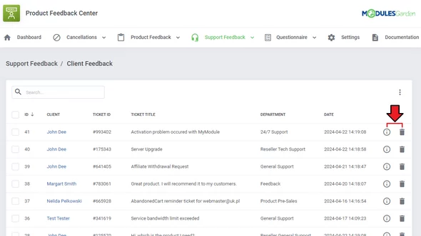 Product Feedback Center for WHMCS