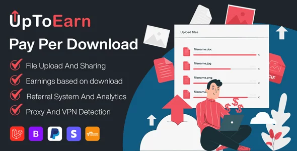 UpToEarn - Monetized File Uploads (SAAS Ready)
