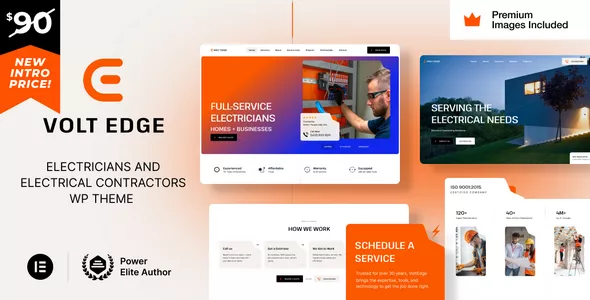 VoltEdge - Electrician Electrical Contractor WordPress Theme