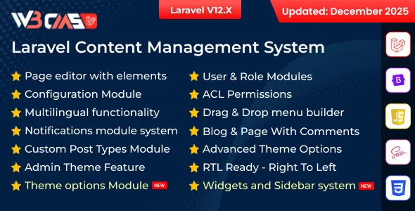 W3CMS-Laravel - Content Management System