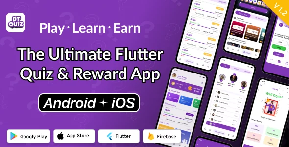 DTQuiz - Flutter Online Quiz & Earn App