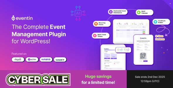 Eventin - WordPress Event Manager, Event Calendar and Booking Plugin