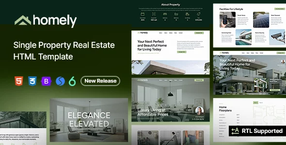 Homely - Single Property Real Estate HTML Template