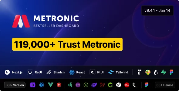 Metronic - Tailwind, Bootstrap, React, Vue, Angular, Asp.Net & Laravel Admin Dashboard HTML Template